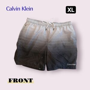 Calvin Klein Men's Swim Shorts - Black and Gray